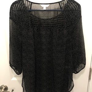 LC Black Polka Dot Top